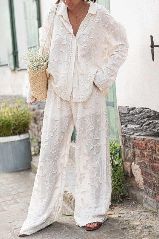 New Leaf Embroidery Co-Ord Set FT033