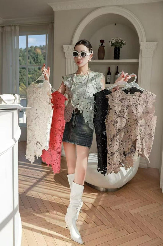 Rose Cutwork Top FT041