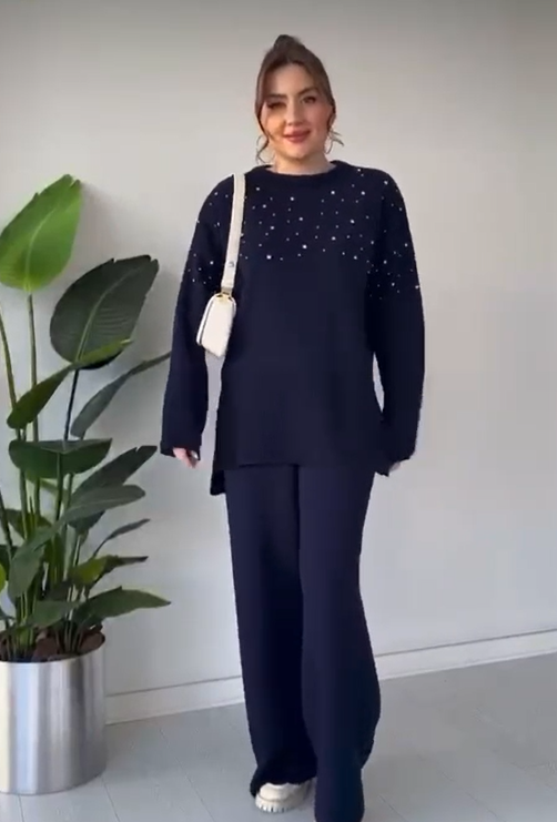 Pearl Embellished Coord Set FT438