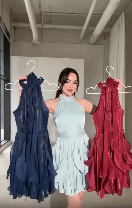 Partywear Ruffle Dress FT921