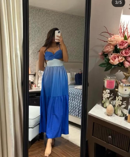 Shaded Long Maxi Dress FT092