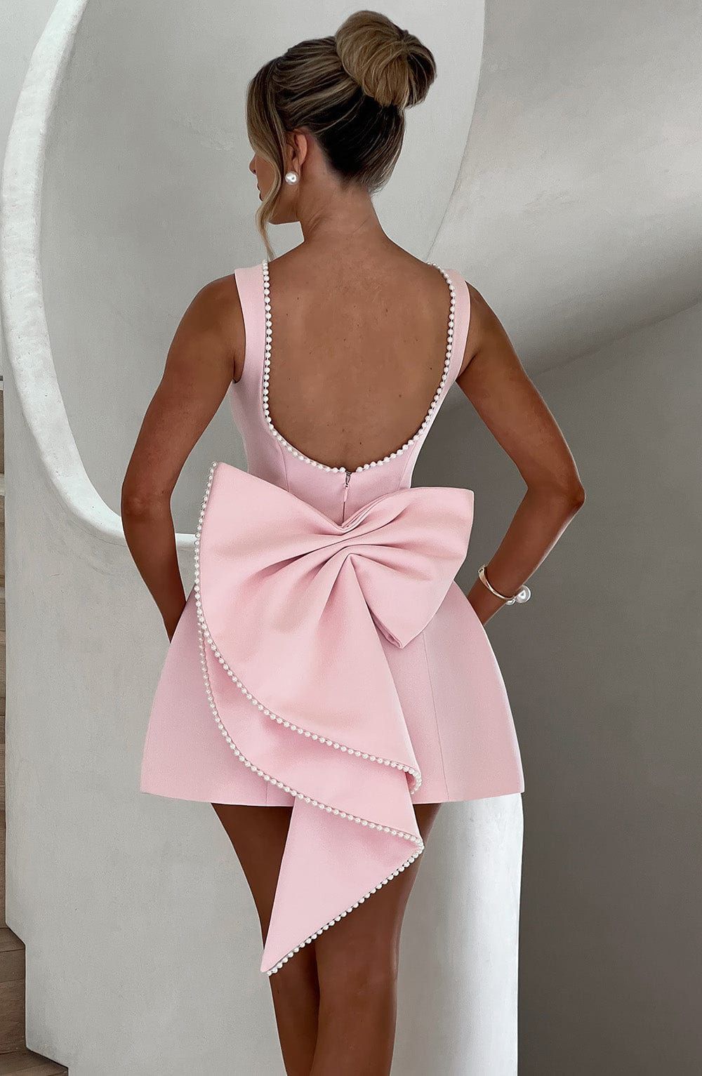 Very Pretty Beautiful Bow Short Dress FT013