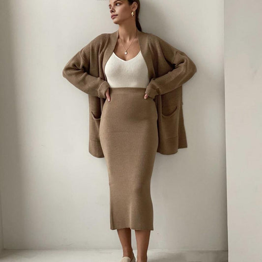 Woolen Skirt Set FT232