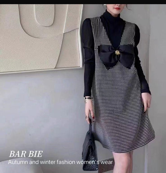 Cute Bow Winter Dress FT234