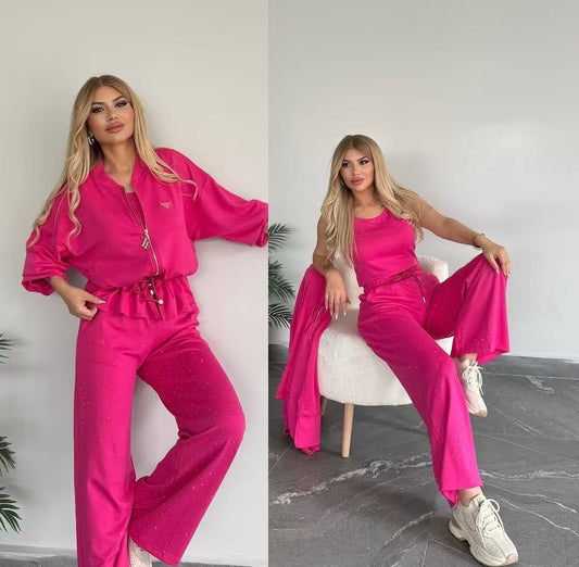 Beautiful Track Suit With Inner Crop Top FT238