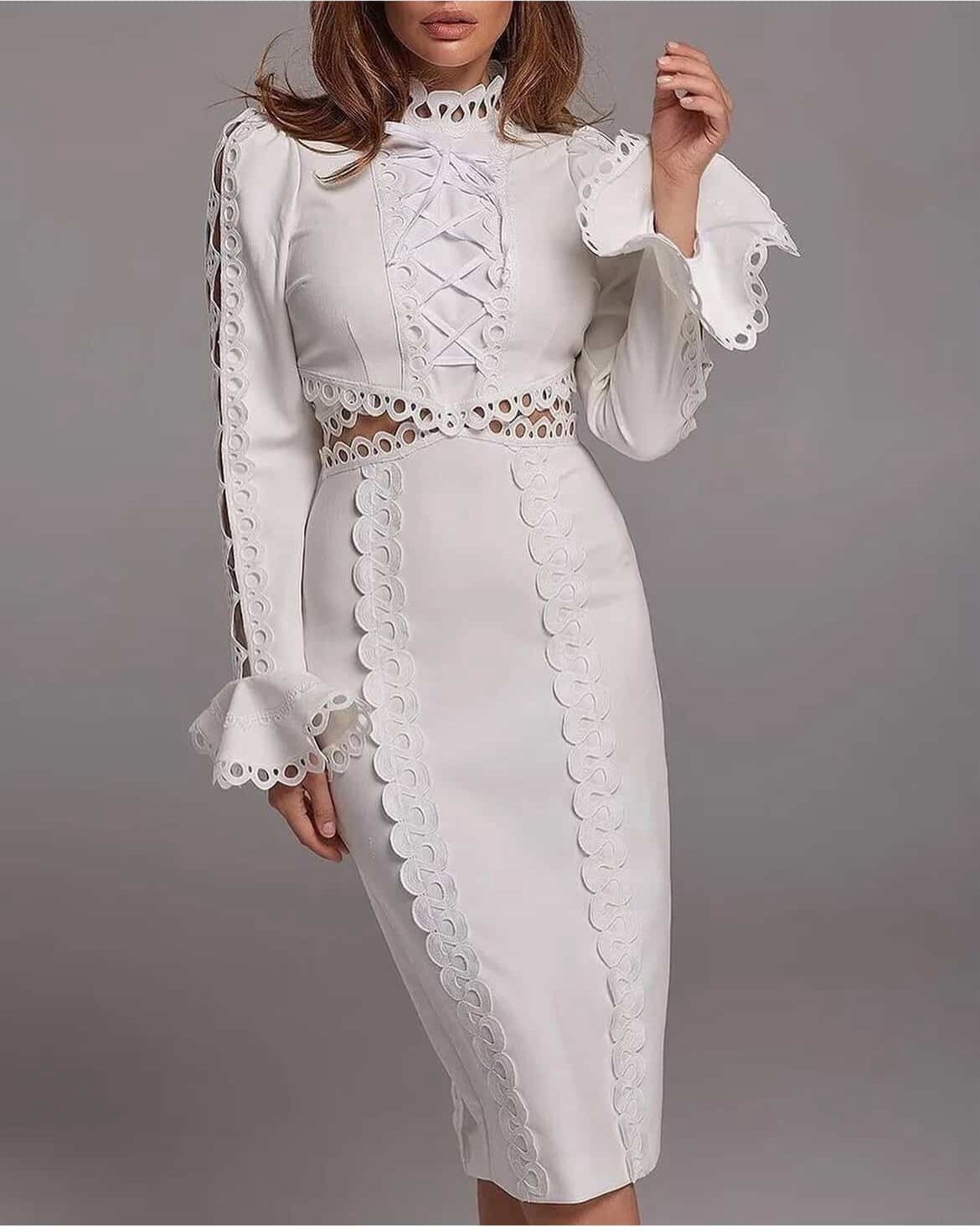 Lace Cutout Luxe Dress FT249