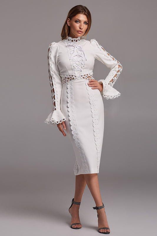 Lace Cutout Luxe Dress FT249