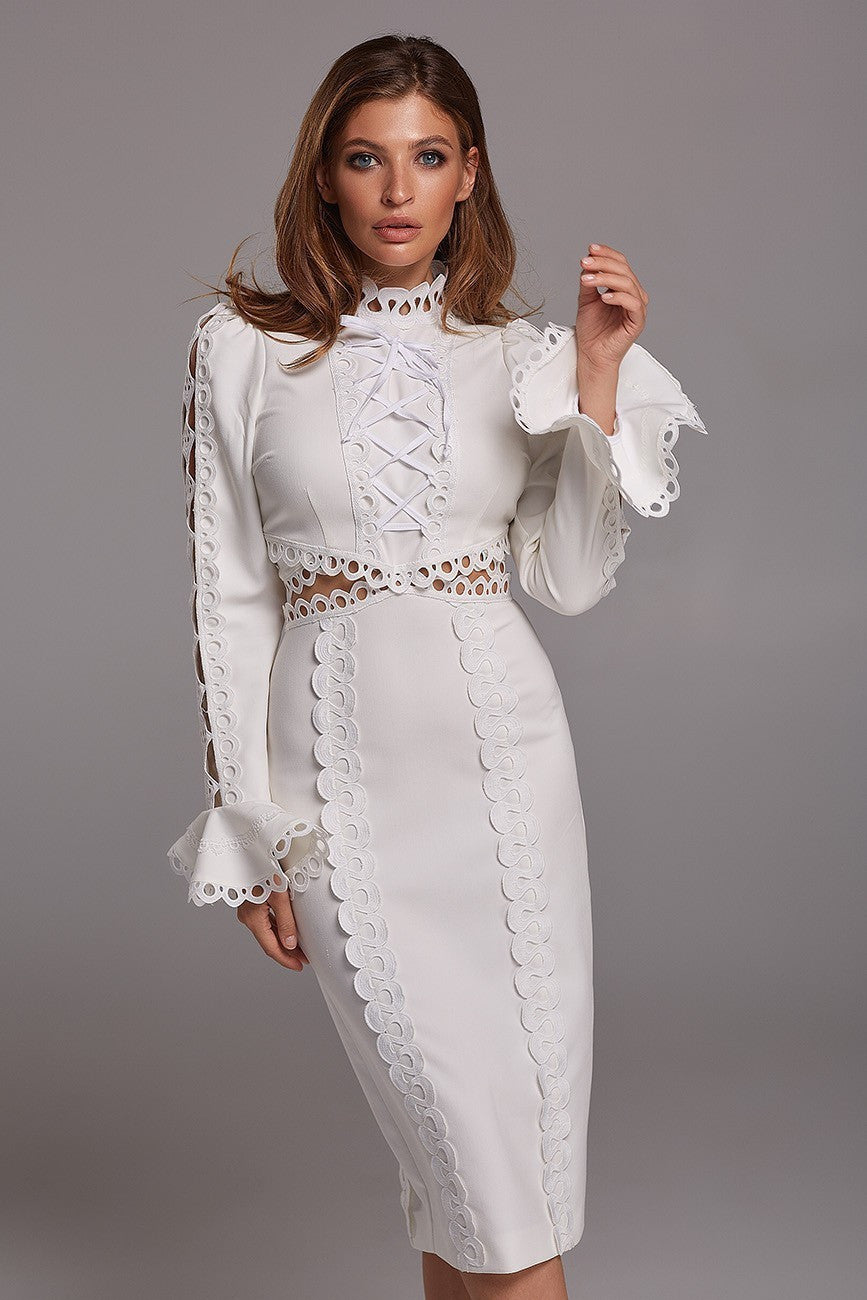 Lace Cutout Luxe Dress FT249