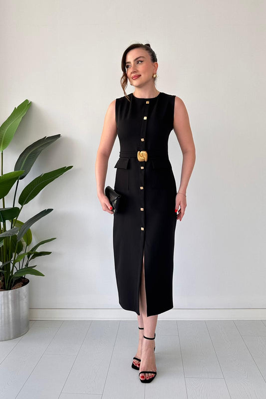 Stunning Belted Dress FT255