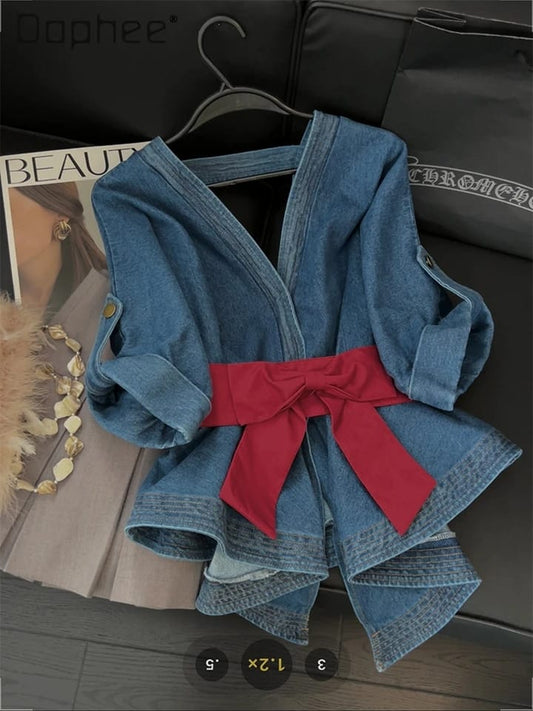 Bow Denim Top FT257
