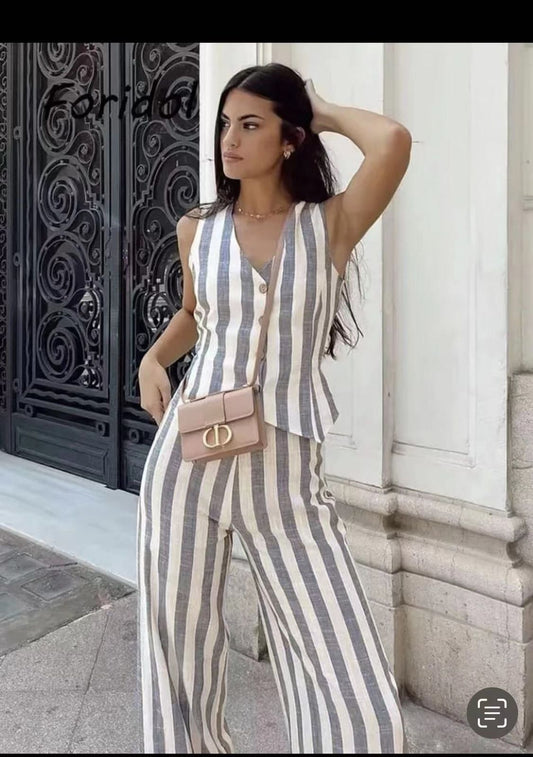 Classic Stripes Co-Ord Set FT297
