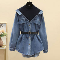 Asymmetrical Denim shirt FT338