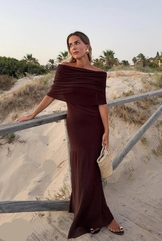Off Shoulder Luxe Knit Dress FT339