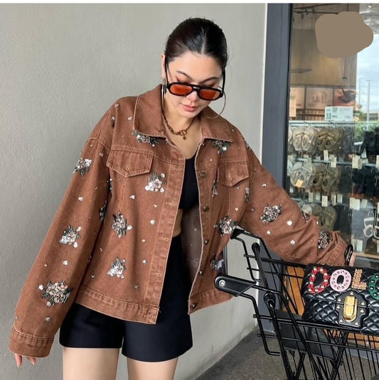 Embellished Denim Jacket FT344