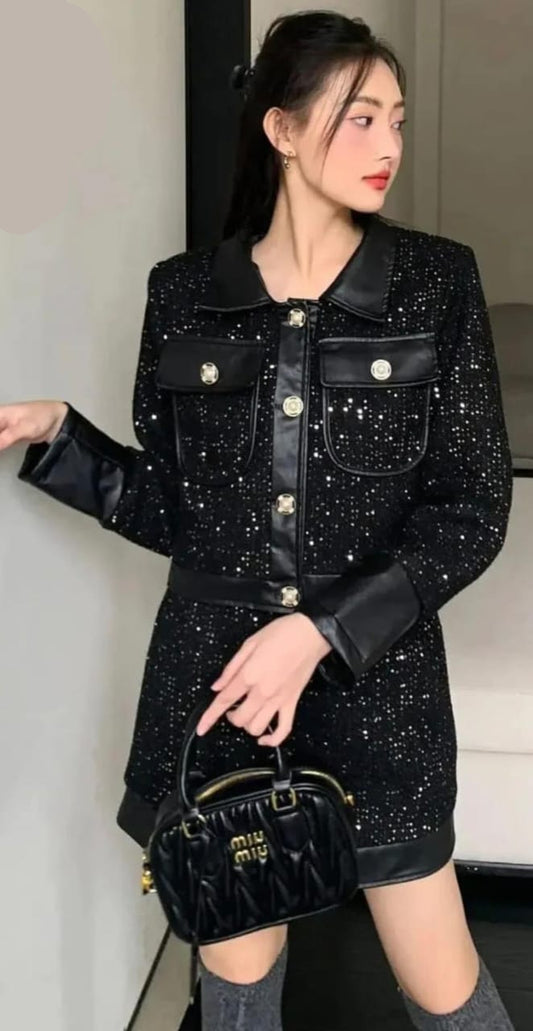 Sequence Tweed Jacket And skirt FT346