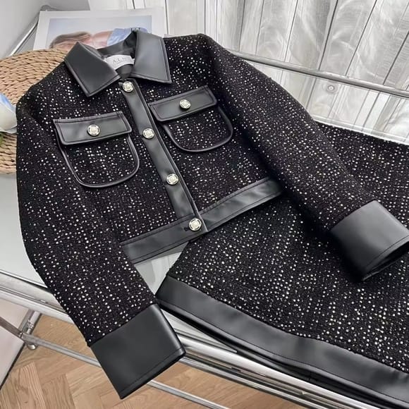 Sequence Tweed Jacket And skirt FT346