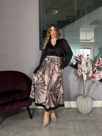 Shirt With Printed Fringes Skirt FT349