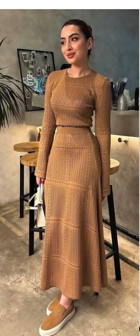Beautiful Knitted Skirt Co-Ord Set FT360