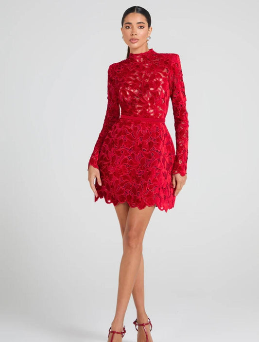 Beautiful Lace Detailed Dress With Belt FT365