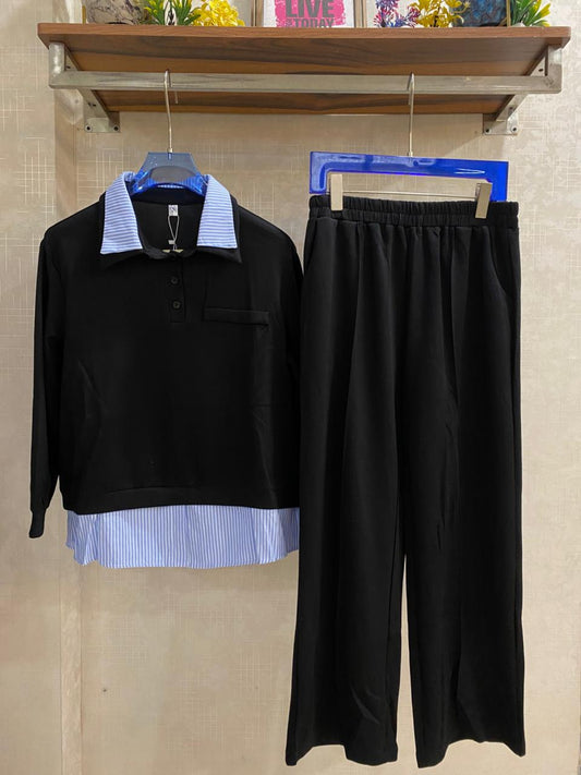 Striped Luxe Coord Set FT391