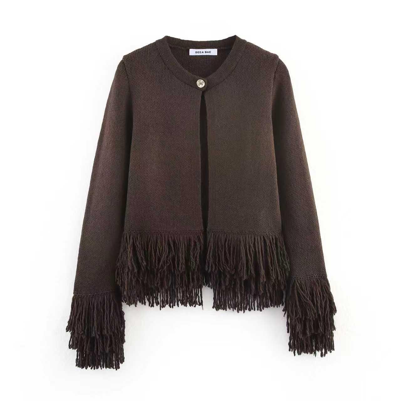 Fringes Knitted Cardigan FT395