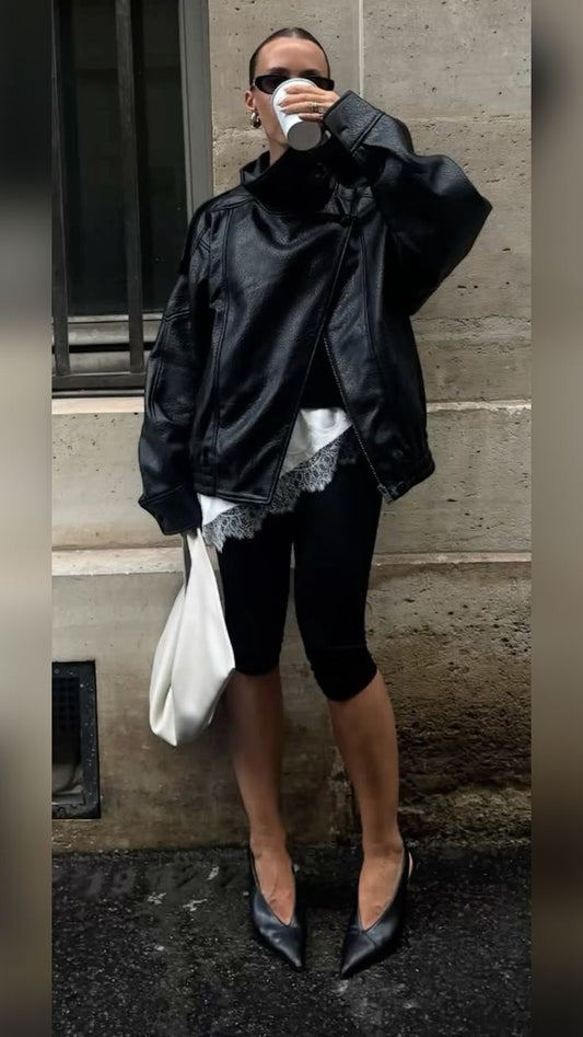 Exclusive Faux Leather Jacket FT397