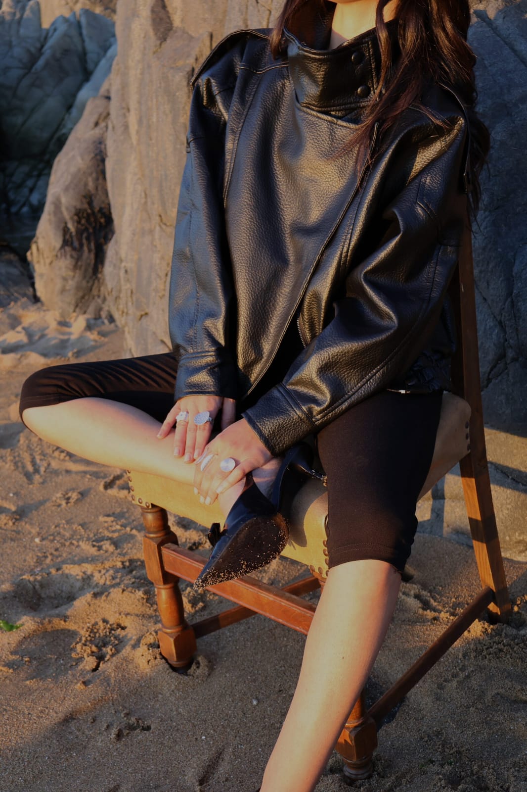 Exclusive Faux Leather Jacket FT397