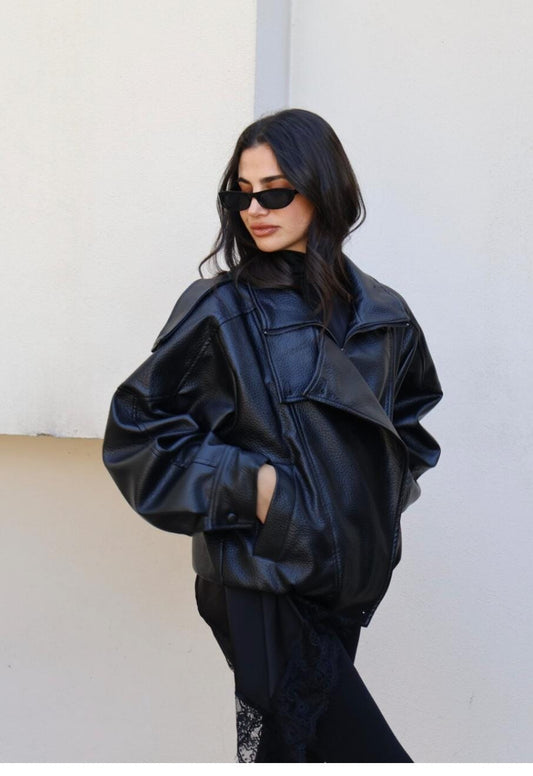 Exclusive Faux Leather Jacket FT397