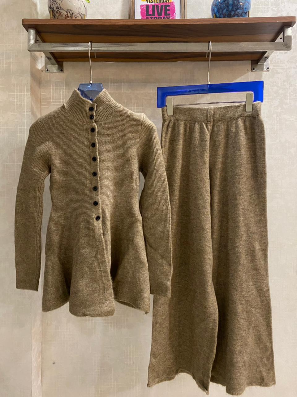 Peplum Style Woolen Coord FT399