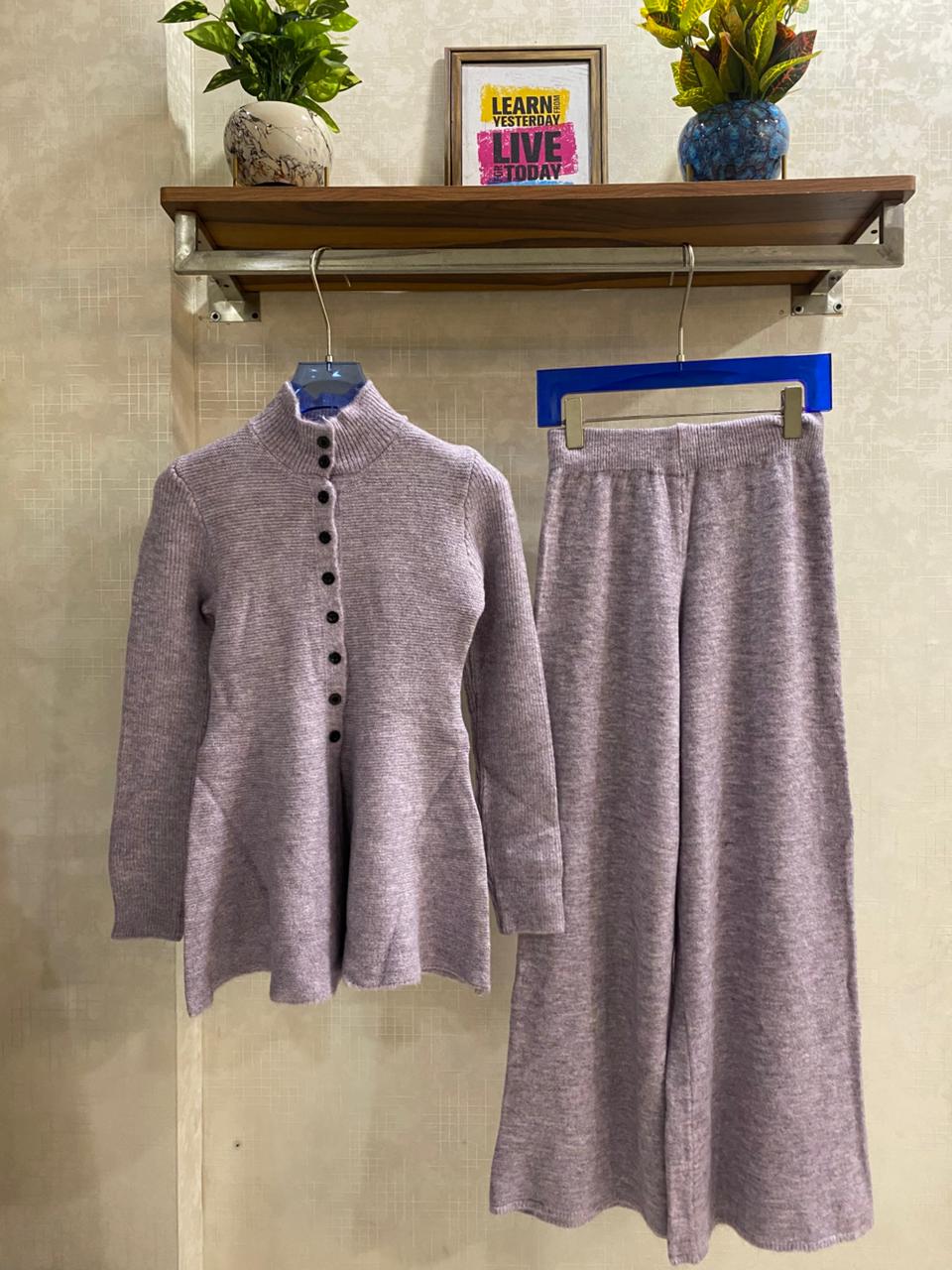 Peplum Style Woolen Coord FT399