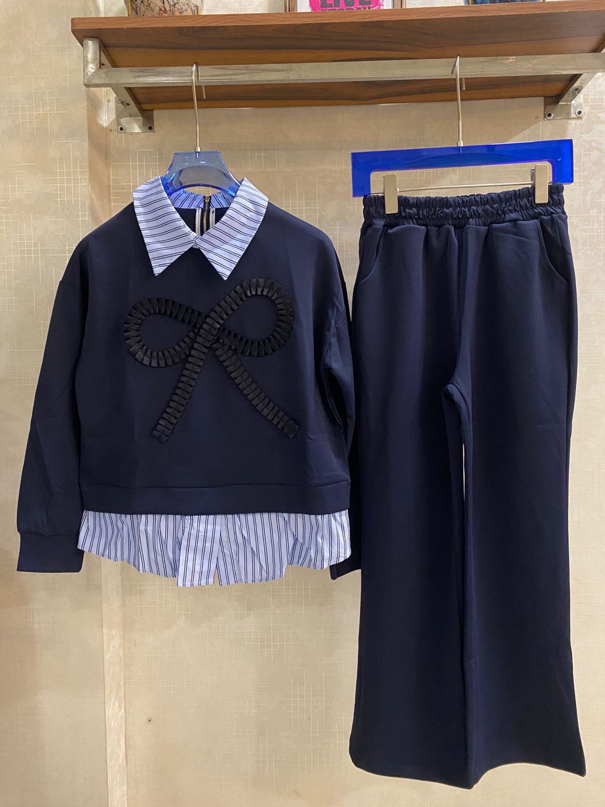 Stunning Fit Bow Patterned Co-Ord Set FT408