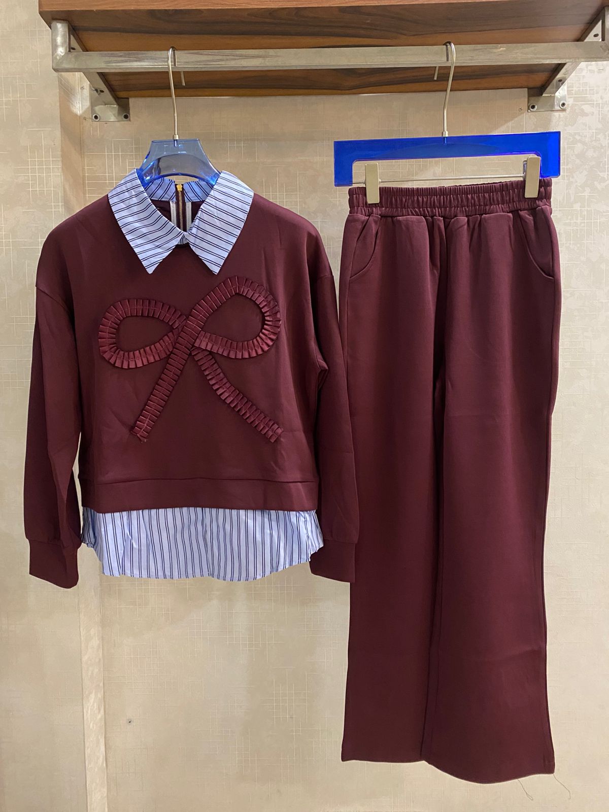 Stunning Fit Bow Patterned Co-Ord Set FT408