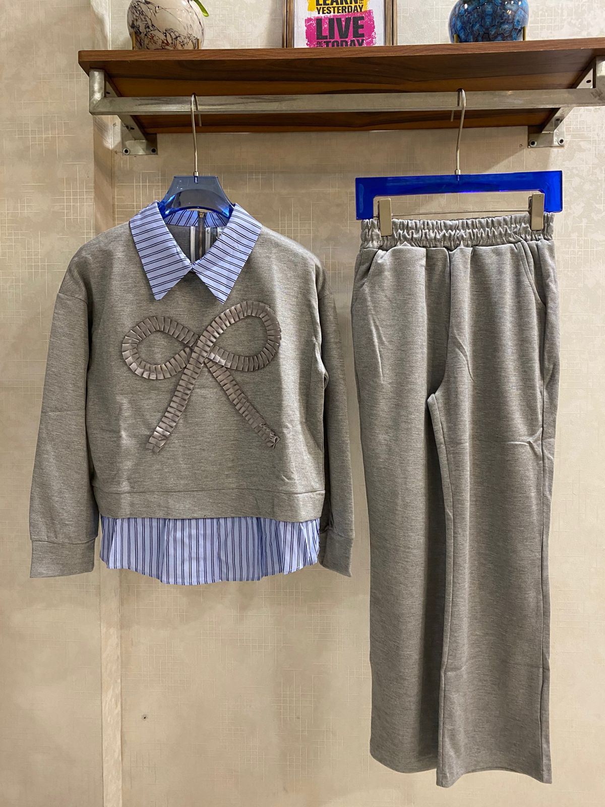 Stunning Fit Bow Patterned Co-Ord Set FT408