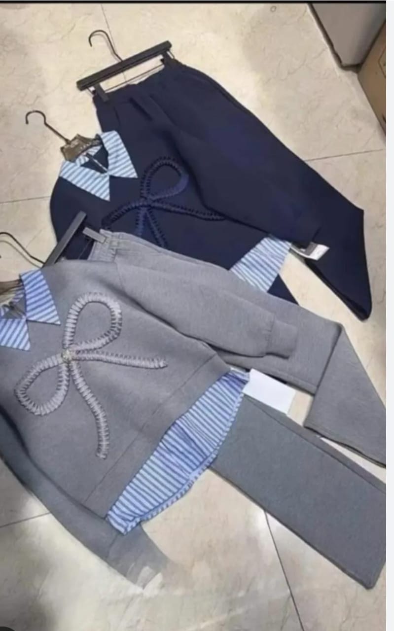 Stunning Fit Bow Patterned Co-Ord Set FT408