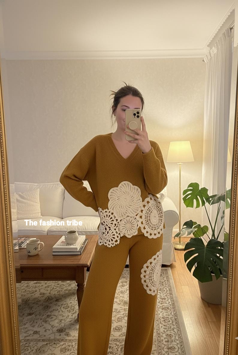 Artisan Woolen Crochet Detailed Set FT400