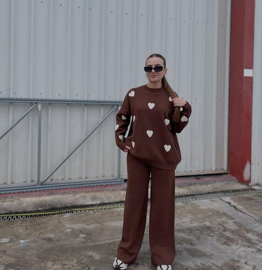 Heart Printed Co-Ord Set FT412