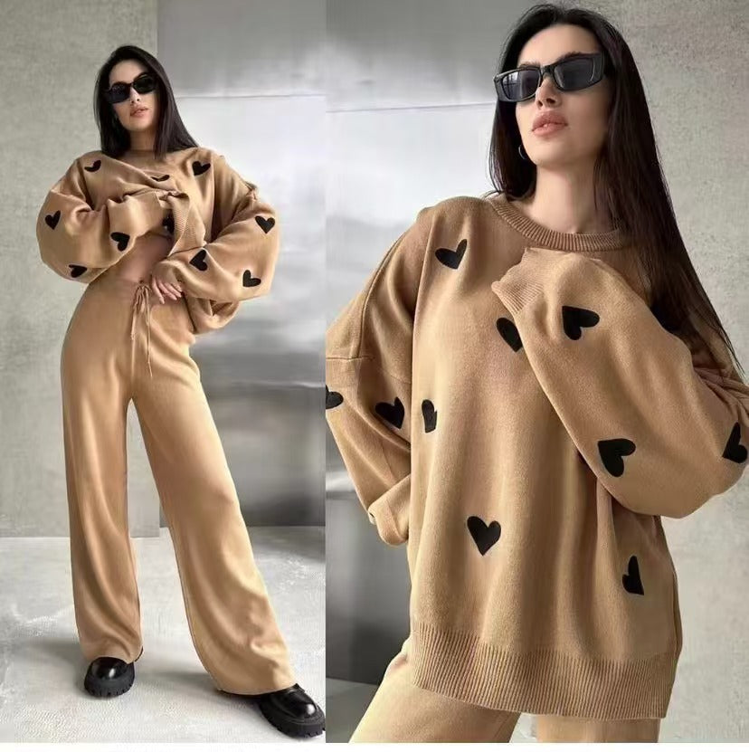 Heart Printed Co-Ord Set FT412