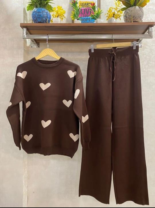 Heart Printed Co-Ord Set FT412