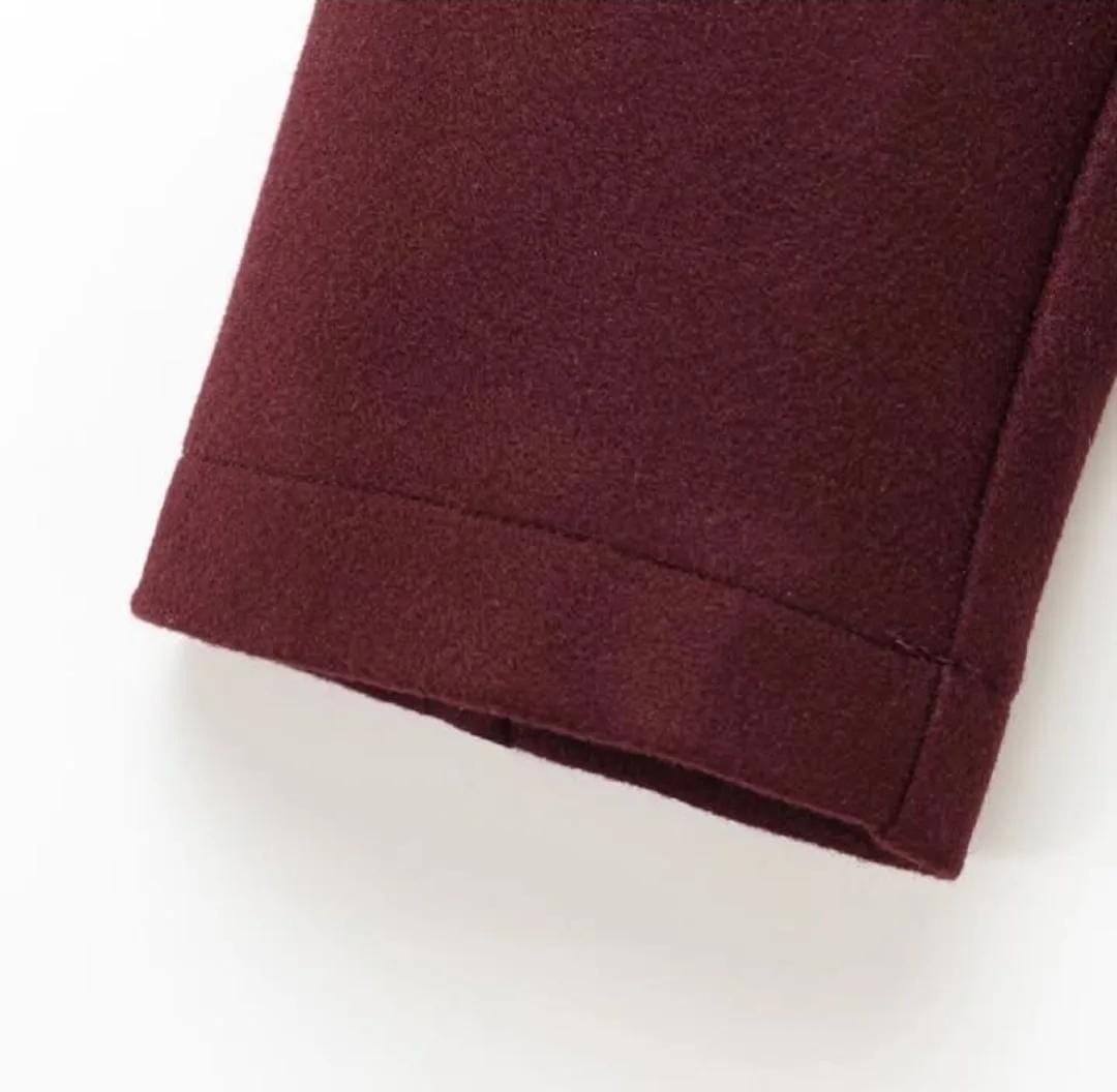 Woolen Coat With Stole FT411