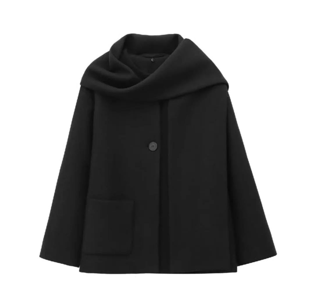 Woolen Coat With Stole FT411