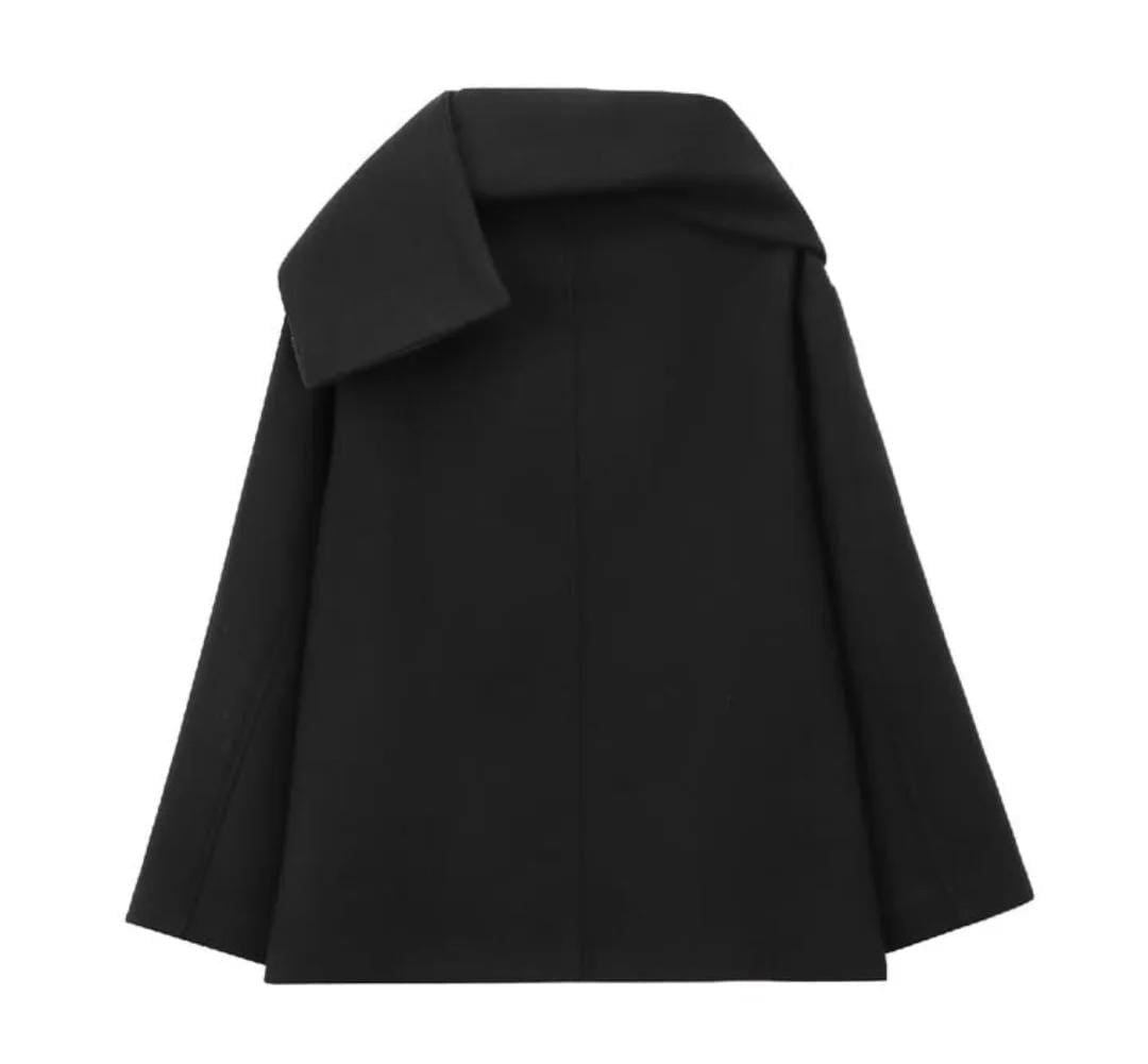 Woolen Coat With Stole FT411