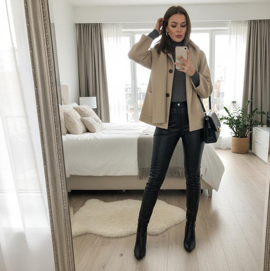 Woolen Coat With Stole FT411