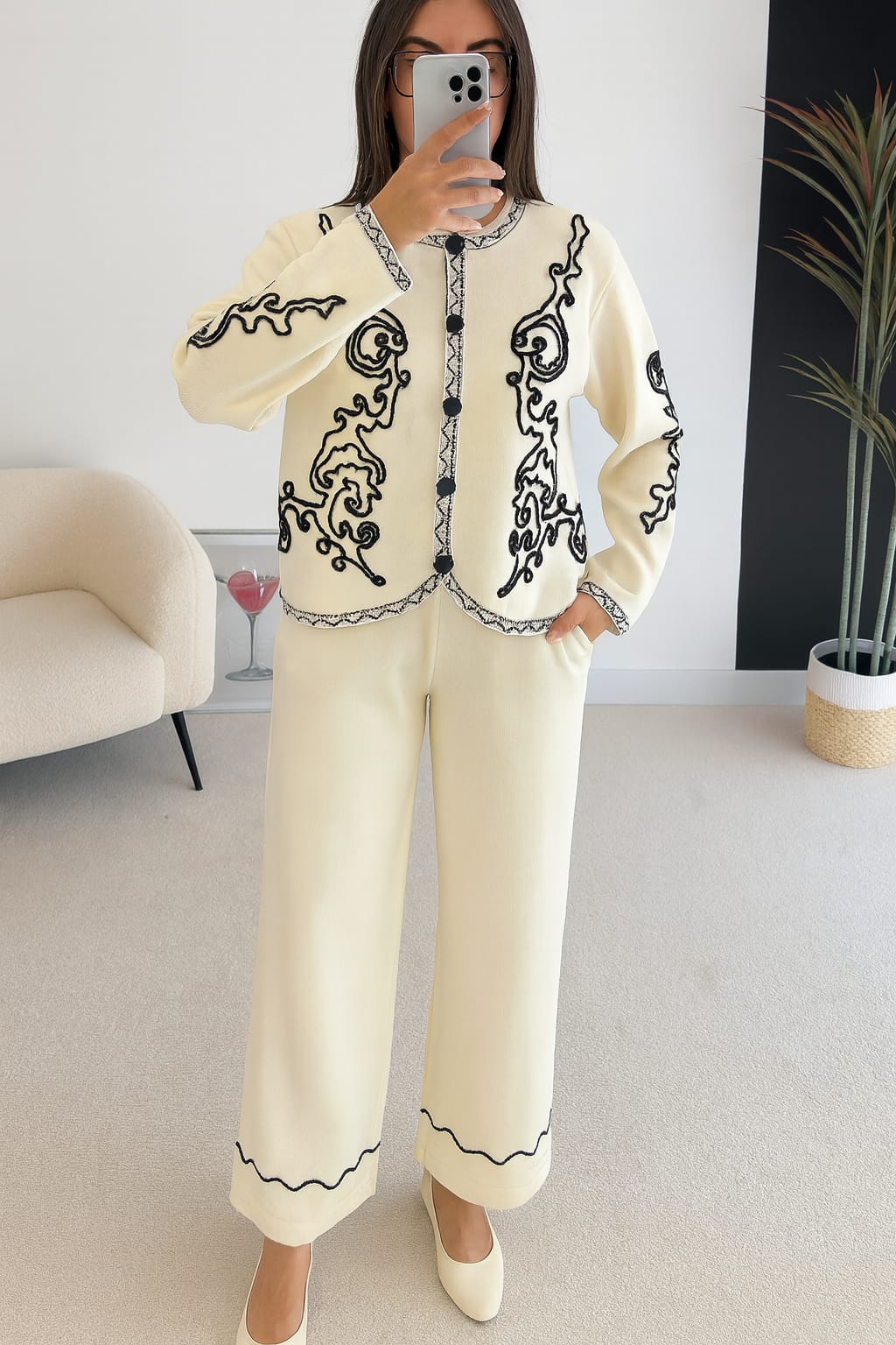 Fully Embroidered Woolen Coord Set FT421