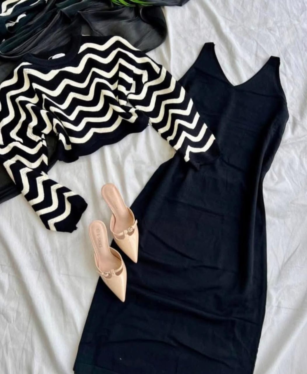 Zigzag Wave 2 pcs Knitted Dress FT424