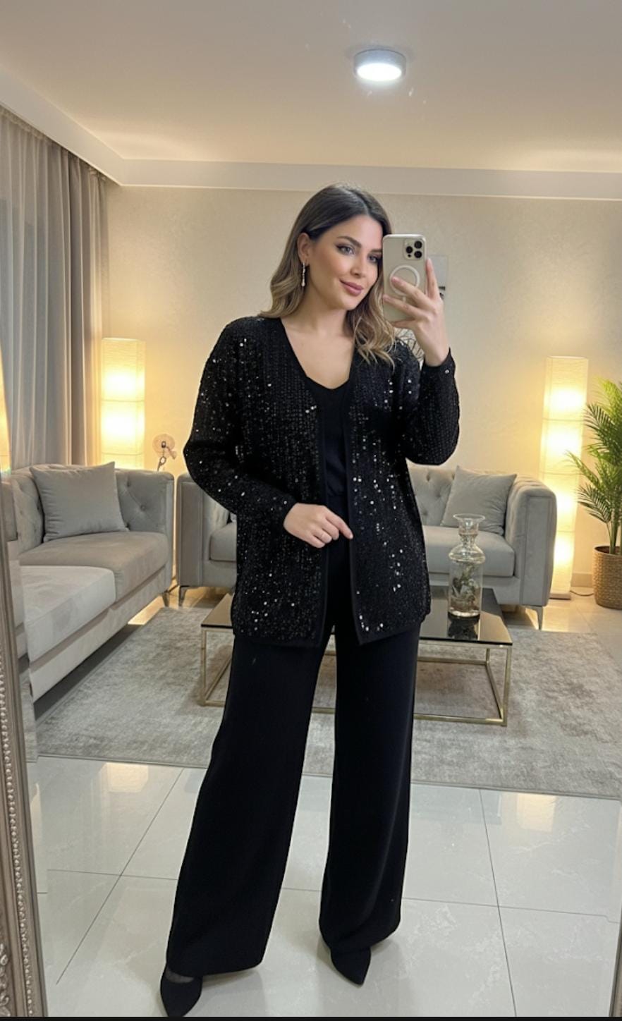 Stellar Sequin Woolen Coord Set FT426