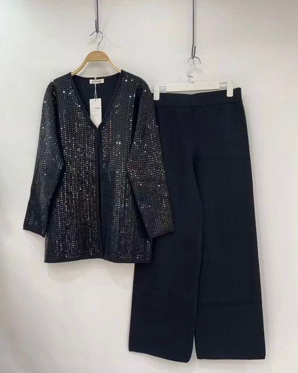 Stellar Sequin Woolen Coord Set FT426