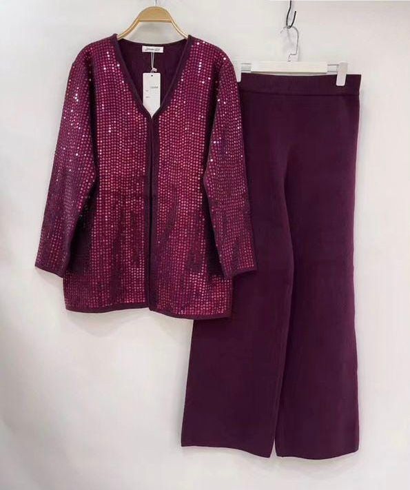 Stellar Sequin Woolen Coord Set FT426