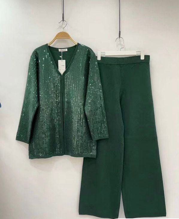 Stellar Sequin Woolen Coord Set FT426