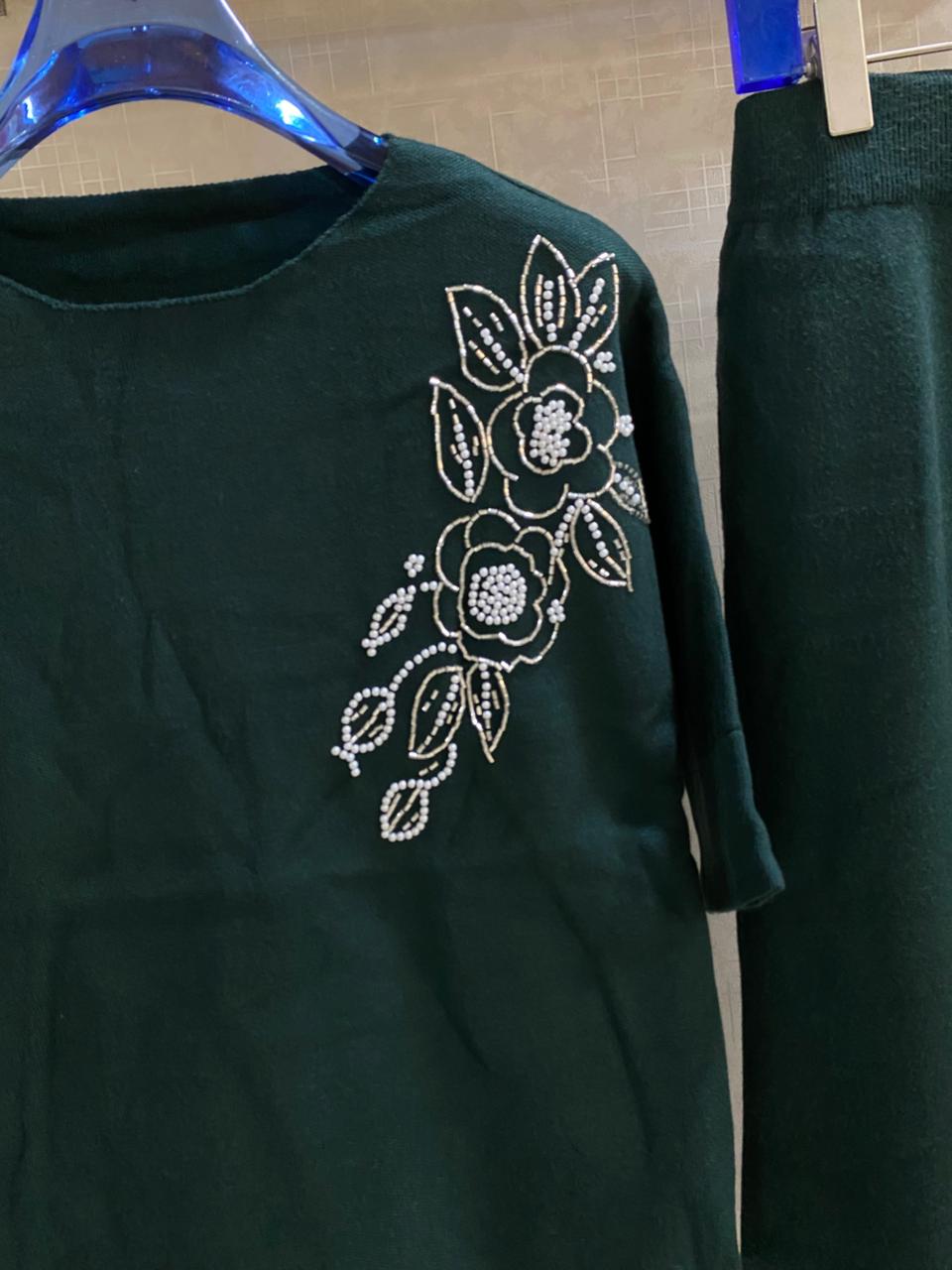 Luna Embroidered Drop Shoulder Coord Set FT433