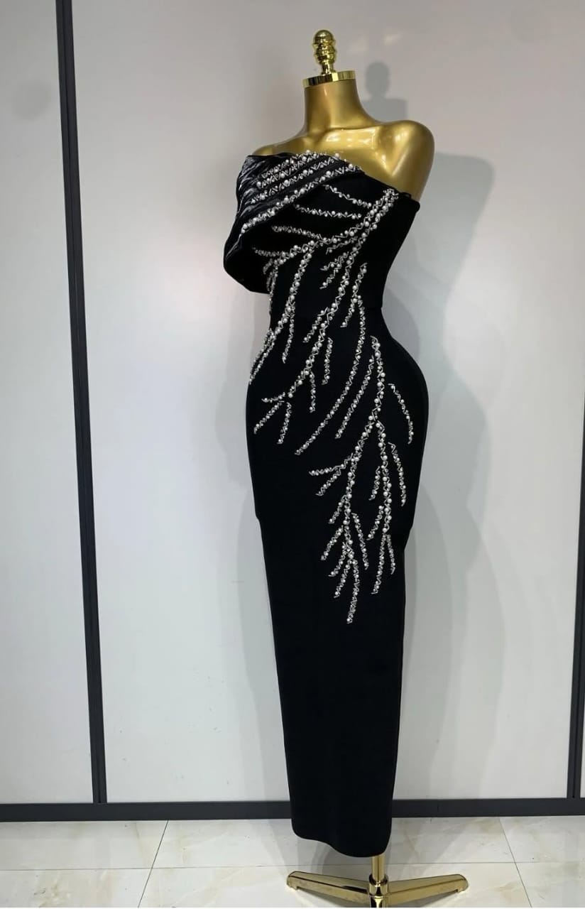 Embellished Velvet Dress FT442